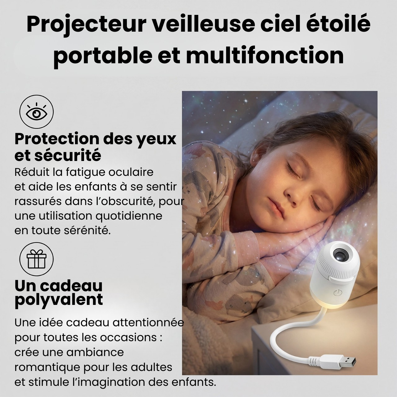 Projecteur ORBYS - Veilleuse Étoilée & Ciel Nocturne