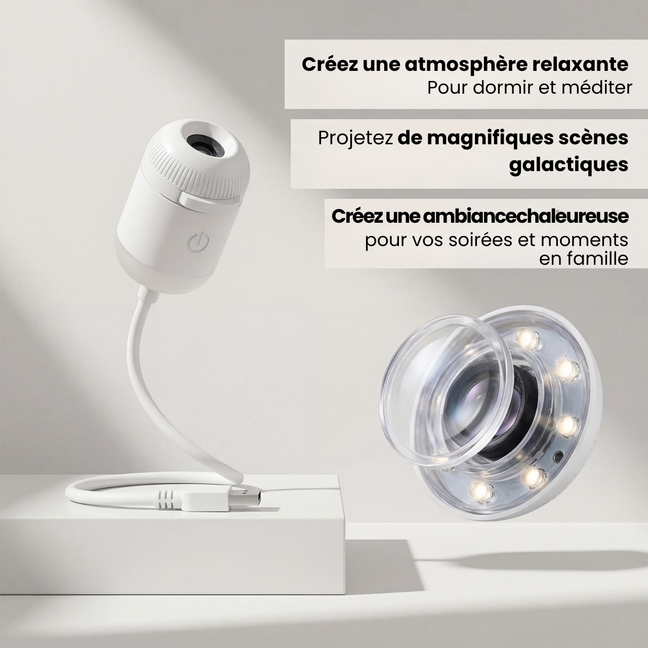 Projecteur ORBYS - Veilleuse Étoilée & Ciel Nocturne